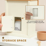 AIYAPLAY Kids Wooden Coffee Machine Toy, Pretend Play Kitchen Accessories Gift for Boys and Girls Ages 3+