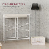 HOMCOM Rustic Chest of Six Fabric Drawers - Natural