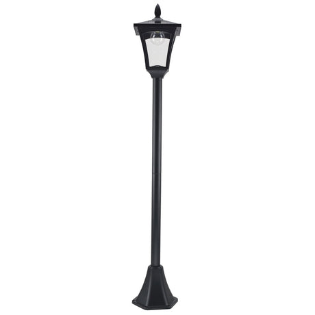 Outsunny Outdoor Garden Solar Post Lamp Sensor Dimmable LED Lantern Bollard Pathway 1.6M Tall – Black