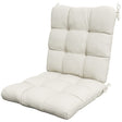 Outsunny Outdoor Garden Seat Cushion with Backrest, Cream White