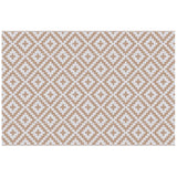 Outsunny Reversible Outdoor RV Rug, Patio Floor Mat, 274 x 182 cm Plastic Straw Rug for Garden, terrace, Beach, Camping, Coffee & White