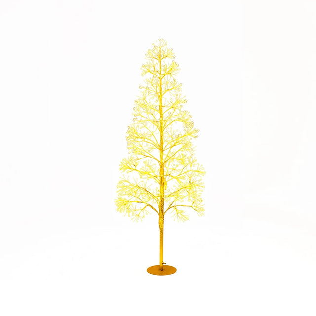 1.5 m 1500 LED Warm White Lighted Cedar Tree with Grounds Stakes for Christmas Decorations