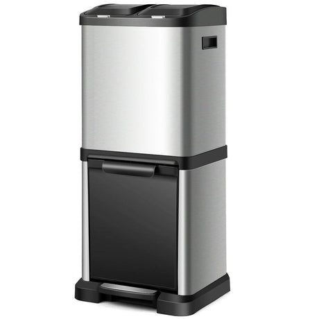 8.5 Gallon Garbage Bin with Pedal and 3 Buckets