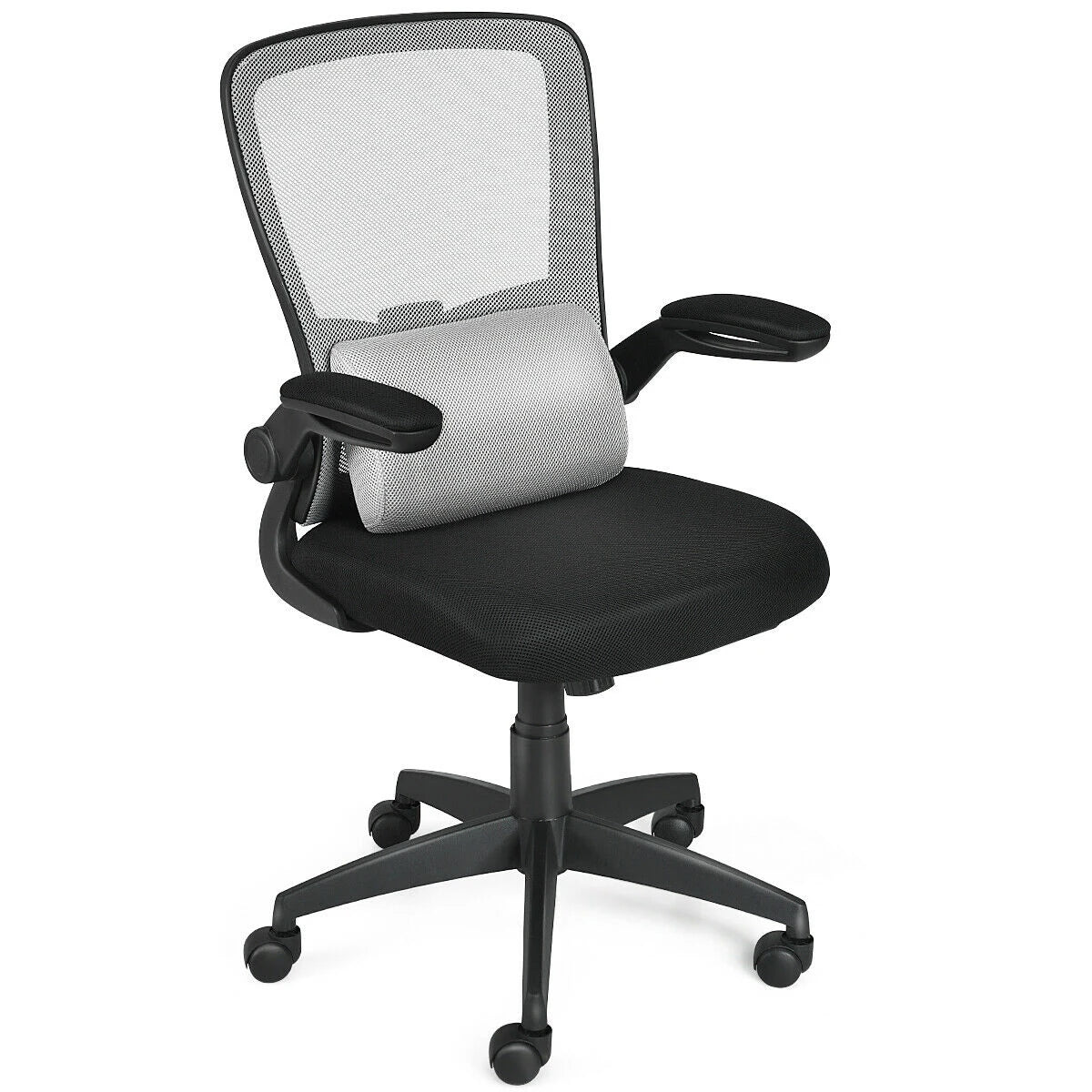 Lightweight Mesh Office Chair with Lumbar Support-Grey