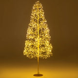 1.5 m 1500 LED Warm White Lighted Cedar Tree with Grounds Stakes for Christmas Decorations