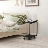 2-Tier Snack Stand Rolling Sofa Side Table