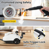 1.8L Steam Cleaner 2000W with 15 Piece Accessory Set-White
