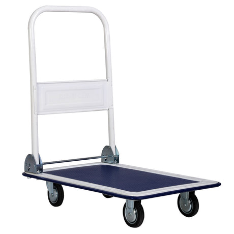 Folding Push Cart Dolly with 360 Degree Swivel Wheels for Garage/Kitchen