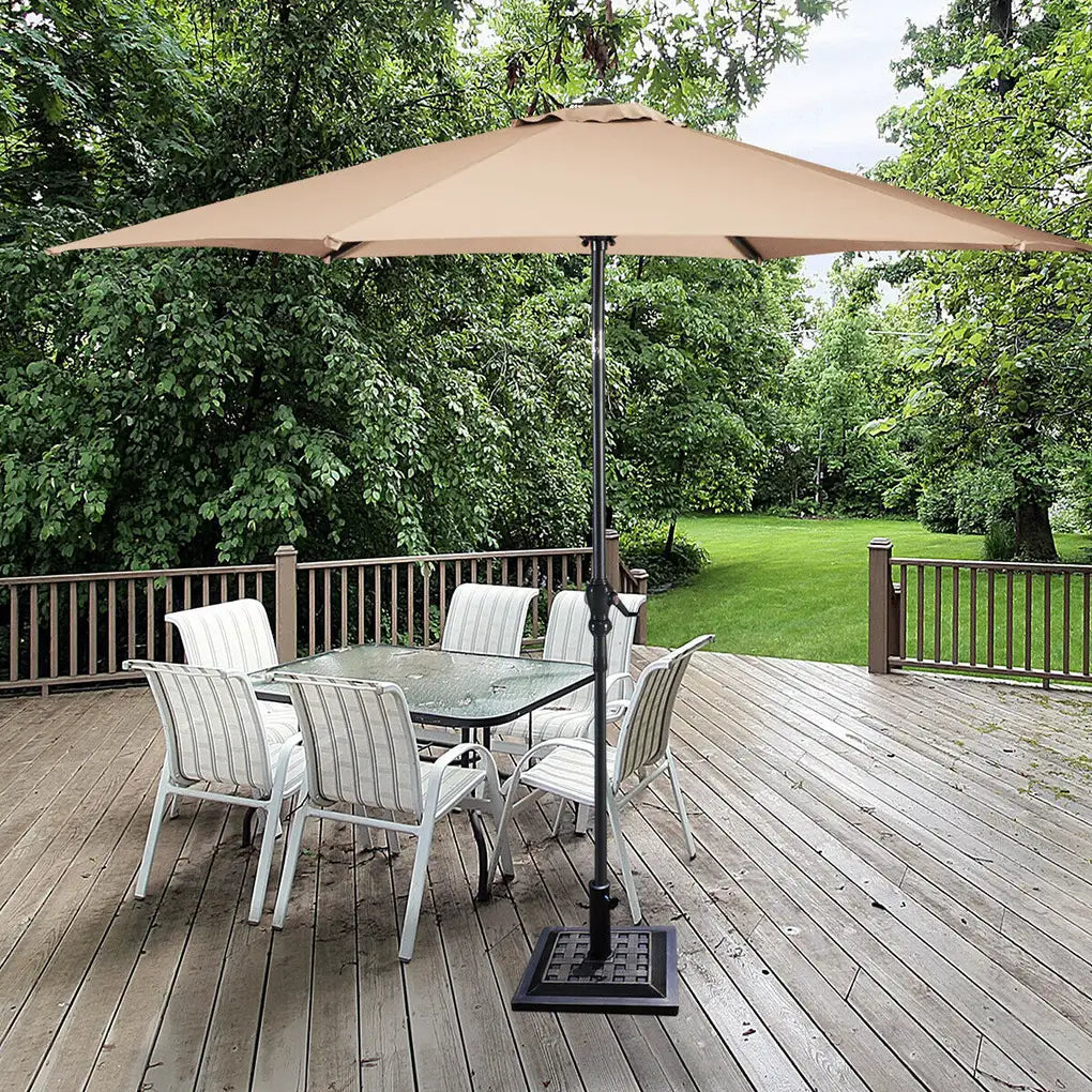 Patio Market Umbrella Base with Adjustable Screw Mechanism for Garden