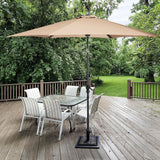 Patio Market Umbrella Base with Adjustable Screw Mechanism for Garden