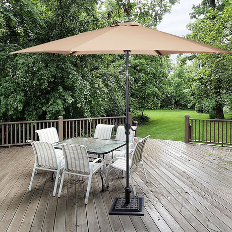 Patio Market Umbrella Base with Adjustable Screw Mechanism for Garden