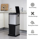 8.5 Gallon Garbage Bin with Pedal and 3 Buckets