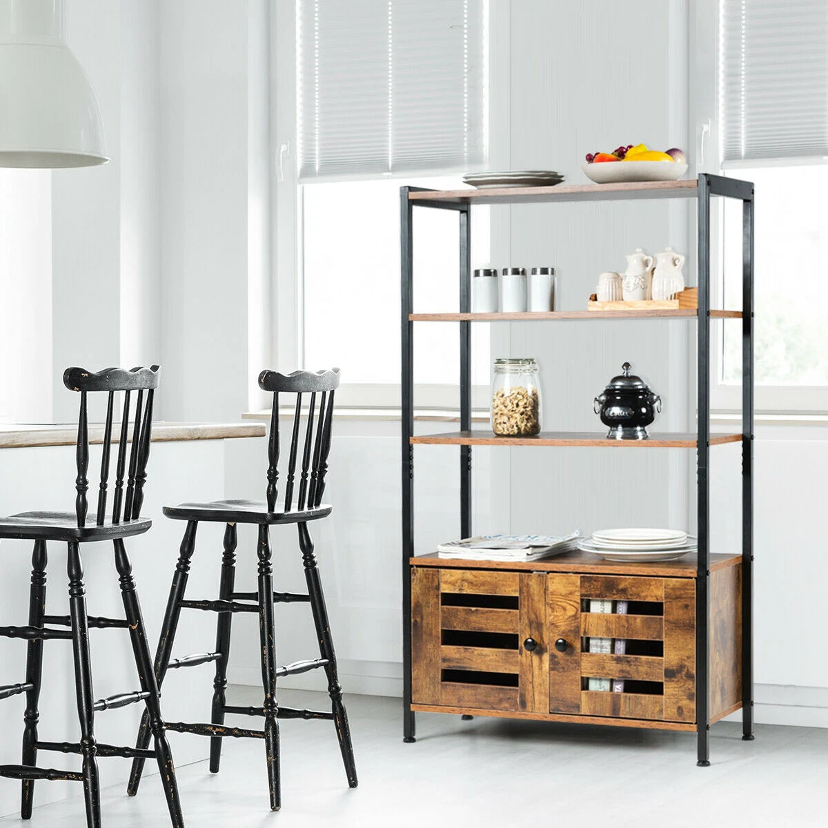 Industrial Storage Shelf with 2 Shutter Doors