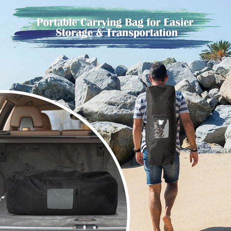 11 Feet Inflatable Stand Up Paddle Board Surfboard with Bag Aluminum Paddle Pump-M