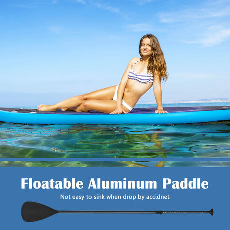 11 Feet Inflatable Stand Up Paddle Board Surfboard with Bag Aluminum Paddle Pump-M