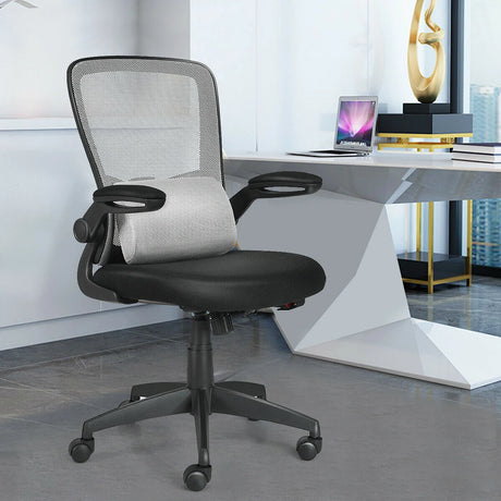 Lightweight Mesh Office Chair with Lumbar Support-Grey