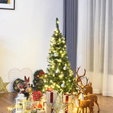 Artificial Pencil Christmas Tree with LED Lights in 3 Sizes-7.5FT