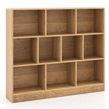 120 CM 10-Cube Freestanding Bookshelf with 2 Anti-Tipping Kits-Natural
