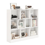 120 CM 10-Cube Freestanding Bookshelf with 2 Anti-Tipping Kits-White