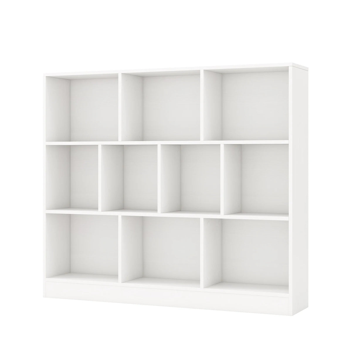 120 CM 10-Cube Freestanding Bookshelf with 2 Anti-Tipping Kits-White