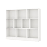 120 CM 10-Cube Freestanding Bookshelf with 2 Anti-Tipping Kits-White