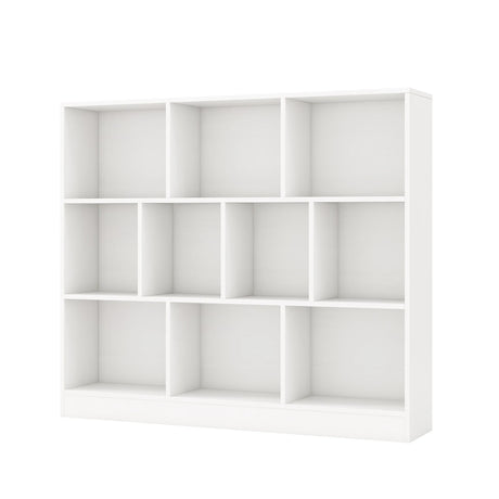 120 CM 10-Cube Freestanding Bookshelf with 2 Anti-Tipping Kits-White