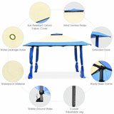 13 Feet x 13 Feet Pop Up Canopy Tent Instant Outdoor Folding Canopy Shelter-Blue