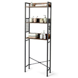 3-Tier Over-The-Toilet Storage Rack with Detachable Hooks