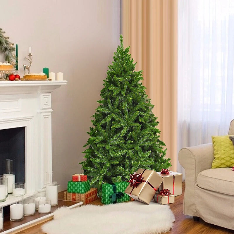 5 Feet Artificial Fir Christmas Tree with LED Lights and 600 Branch Tips