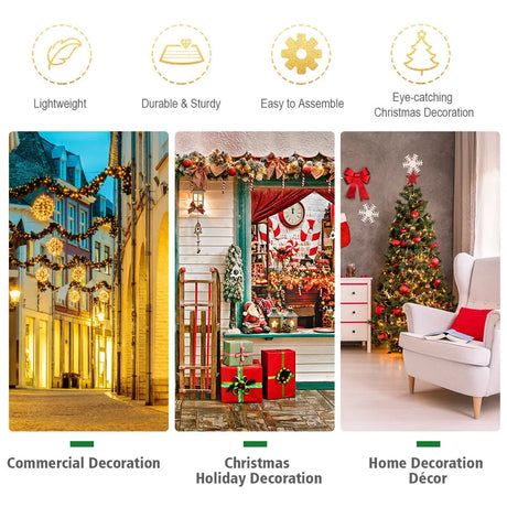 5 Feet Artificial Fir Christmas Tree with LED Lights and 600 Branch Tips