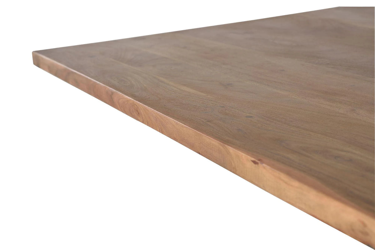 Giner and Colomer  Dining Table In Solid Acacia Wood With Metal Base (180 cm Top)