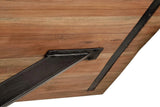 Giner and Colomer  Dining Table In Solid Acacia Wood With Metal Base (200 cm Top)