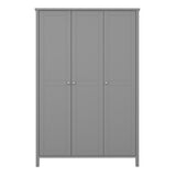 Tromso 3 Door Wardrobe Grey