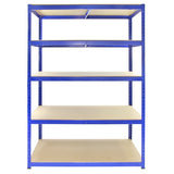 Monster Racking T-Rax Strong Storage Shelves, Blue, 120cm W, 60cm D, Set of 10