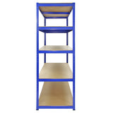 Monster Racking T-Rax Strong Storage Shelves, Blue, 120cm W, 60cm D, Set of 10