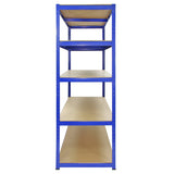 Monster Racking T-Rax Strong Storage Shelves, Blue, 120cm W, 60cm D, Set of 9