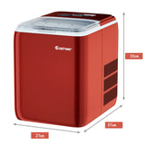 Portable Electric Ice Cube Maker 2.6L-Red