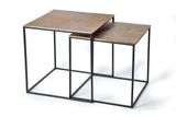 Giner and Colomer  Set Of 2 Nesting Tables With Metal Base And Bronze Top (Alternate Sizes)