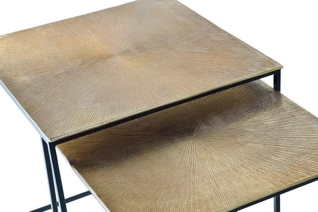 Giner and Colomer  Set Of 2 Nesting Tables With Metal Base And Bronze Top (Alternate Sizes)