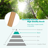 5-in-1 Convertible Wooden High Chair for Toddlers-Beige