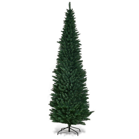 2.4 M Slim Pencil Christmas Tree with Branch Tips for Indoor Decoration