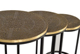 Giner and Colomer  Set Of 3 Nesting Tables With Metal Base And Bronze Top