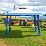 13 Feet x 13 Feet Pop Up Canopy Tent Instant Outdoor Folding Canopy Shelter-Blue