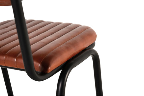 Giner and Colomer  Set Of 2 Chairs Made Of Leather And Metal