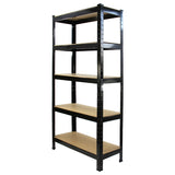 Monster Racking T-Rax Heavy Duty Shelving Units, Black, 75cm W, 30cm D, Set of 2