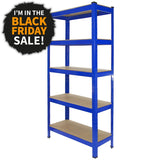 Monster Racking T-Rax Heavy Duty Shelving Units, Blue, 75cm W, 30cm D