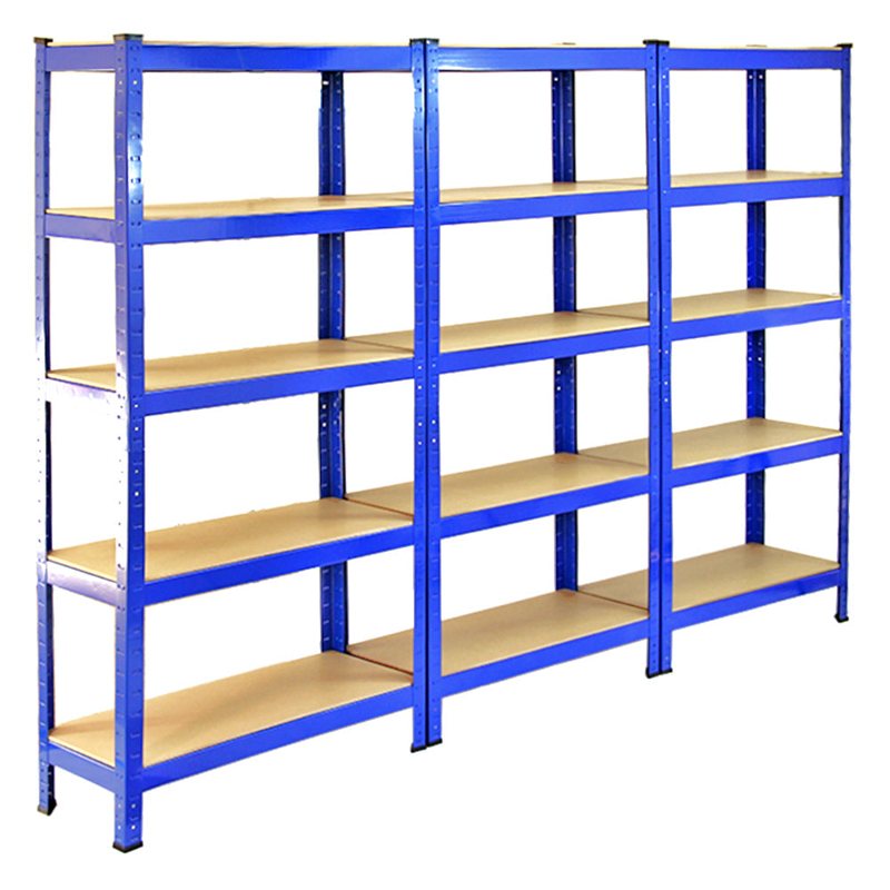 Monster Racking T-Rax Heavy Duty Shelving Units, Blue, 75cm W, 30cm D, Set of 3