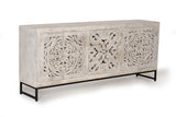 Giner and Colomer  Sideboard With 4 Doors And 3 Drawers In Mango Wood With Handmade Details