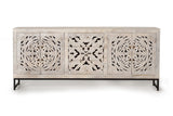 Giner and Colomer  Sideboard With 4 Doors And 3 Drawers In Mango Wood With Handmade Details