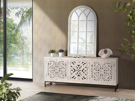 Giner and Colomer – Sideboard With 4 Doors And 3 Drawers In Mango Wood With Handmade Details